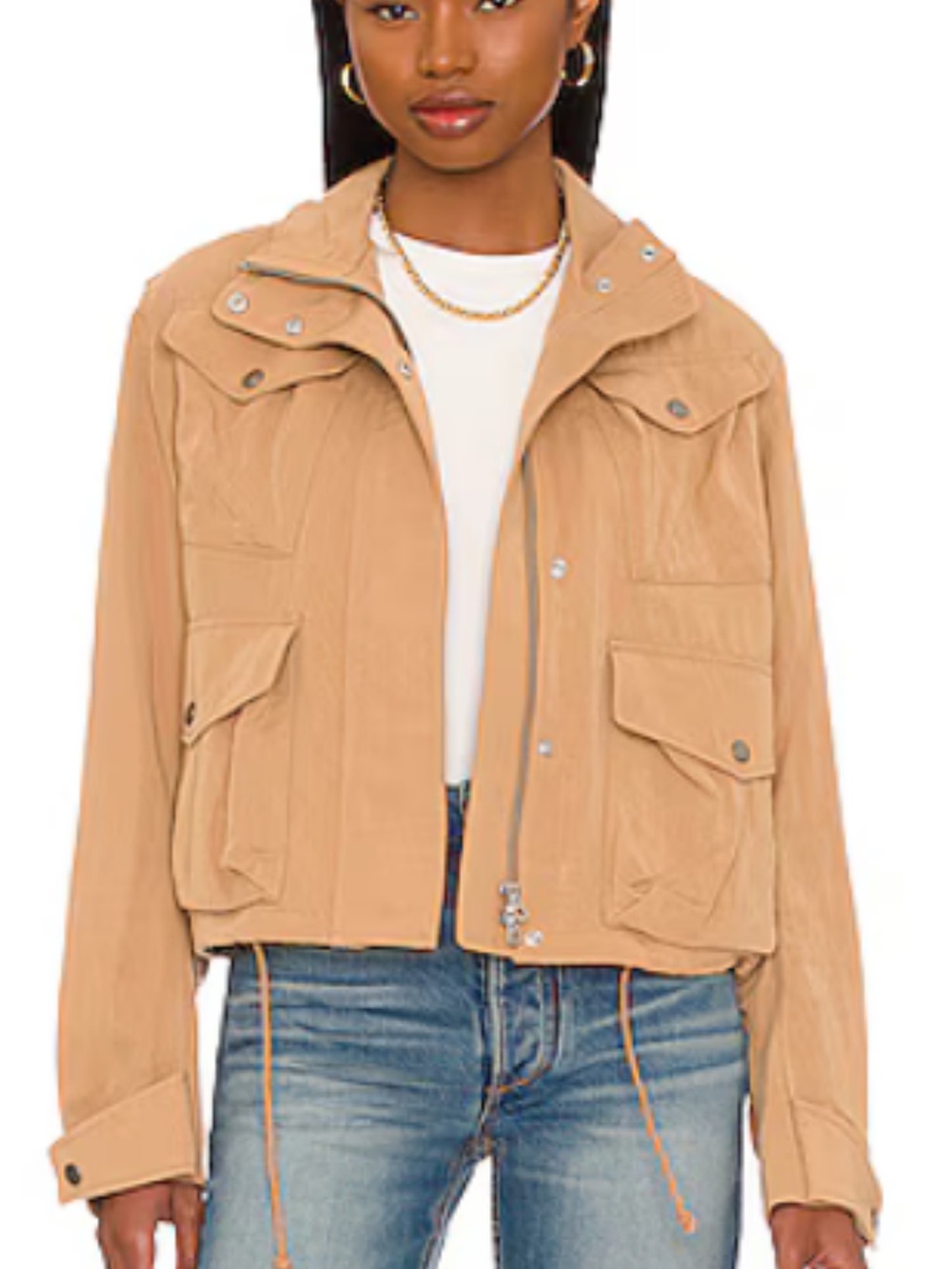 RAG & BONE Trail Cropped Jacket - Dark Khaki | Women's M